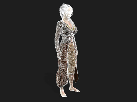 Game Ready Girl Animation Ready 3D-Modell