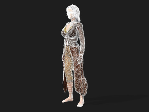 Game Ready Girl Animation Ready 3D-Modell