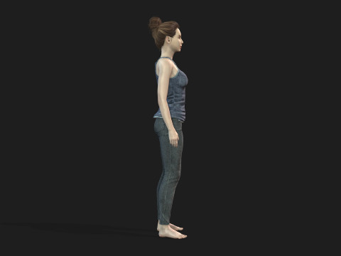Beautiful 3D Woman game ready and Animation Ready 3D Model