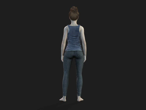 Beautiful 3D Woman game ready and Animation Ready 3D Model