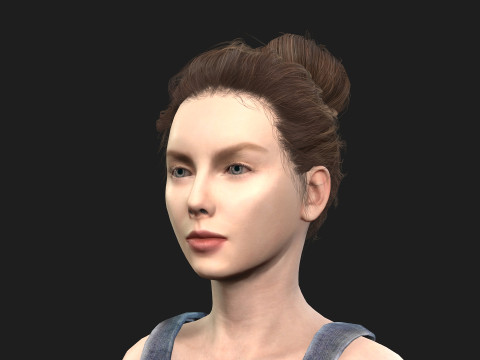 Beautiful 3D Woman game ready and Animation Ready 3D Model