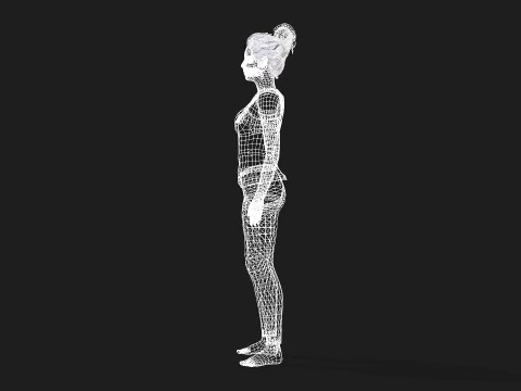Beautiful 3D Woman game ready and Animation Ready 3D Model