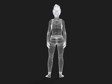 Beautiful 3D Woman game ready and Animation Ready 3D Model