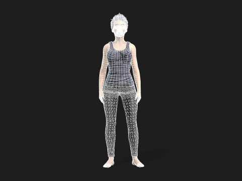 Beautiful 3D Woman game ready and Animation Ready 3D Model