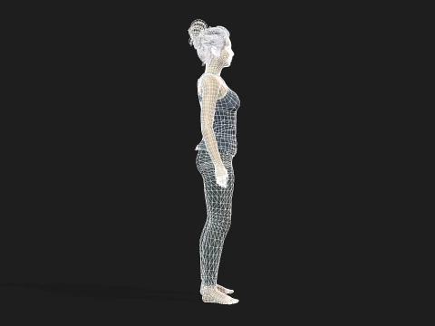 Beautiful 3D Woman game ready and Animation Ready 3D Model