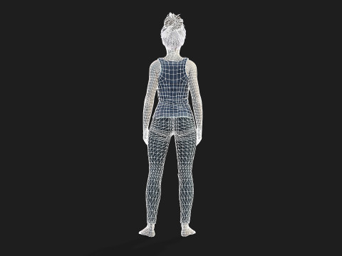 Beautiful 3D Woman game ready and Animation Ready 3D Model