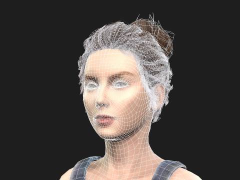 Beautiful 3D Woman game ready and Animation Ready 3D Model