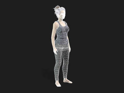Beautiful 3D Woman game ready and Animation Ready 3D Model