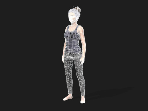Beautiful 3D Woman game ready and Animation Ready 3D Model