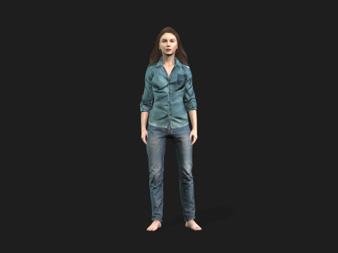 Beautiful Woman Model Perfect for Games and animations 3D-Modell
