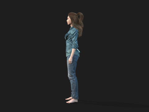 Beautiful Woman Model Perfect for Games and animations 3D-Modell
