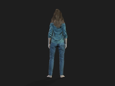 Beautiful Woman Model Perfect for Games and animations 3D-Modell