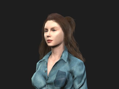 Beautiful Woman Model Perfect for Games and animations 3D-Modell