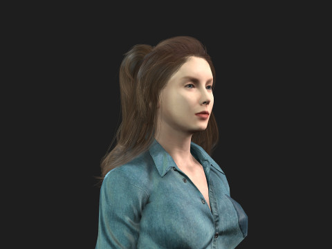 Beautiful Woman Model Perfect for Games and animations 3D-Modell