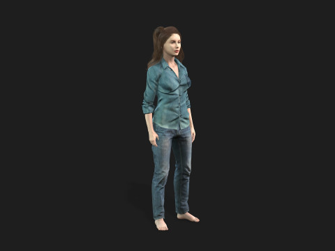 Beautiful Woman Model Perfect for Games and animations 3D-Modell