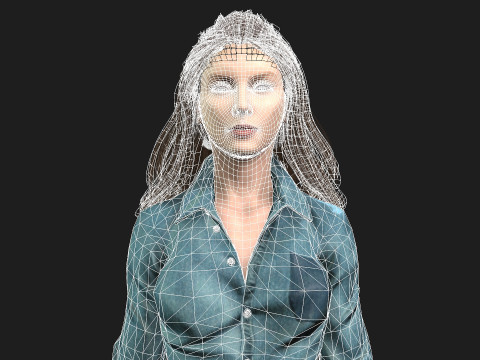 Beautiful Woman Model Perfect for Games and animations 3D-Modell