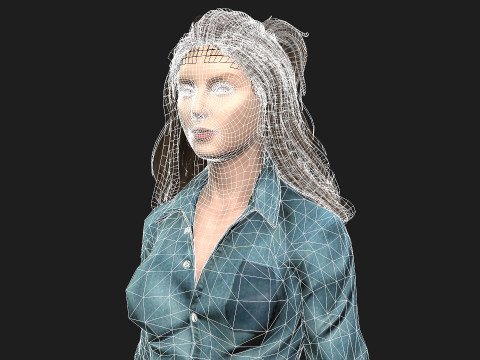 Beautiful Woman Model Perfect for Games and animations 3D-Modell