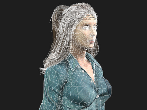 Beautiful Woman Model Perfect for Games and animations 3D-Modell