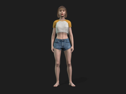 Modern Woman Character Fully Game Ready 3D 模型