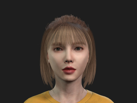 Modern Woman Character Fully Game Ready Modelo 3D