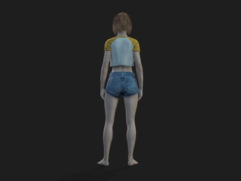 Modern Woman Character Fully Game Ready Modelo 3D