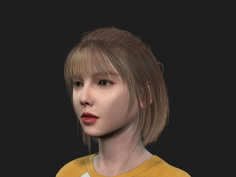 Modern Woman Character Fully Game Ready Modelo 3D