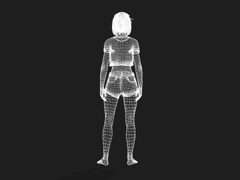 Modern Woman Character Fully Game Ready Modelo 3D