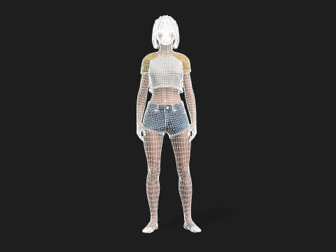 Modern Woman Character Fully Game Ready Modelo 3D