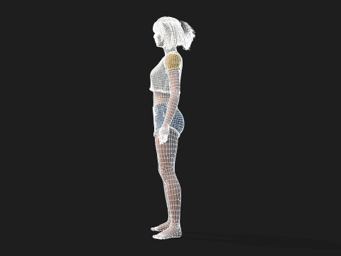 Modern Woman Character Fully Game Ready Modelo 3D