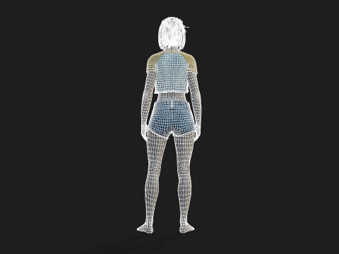 Modern Woman Character Fully Game Ready Modelo 3D