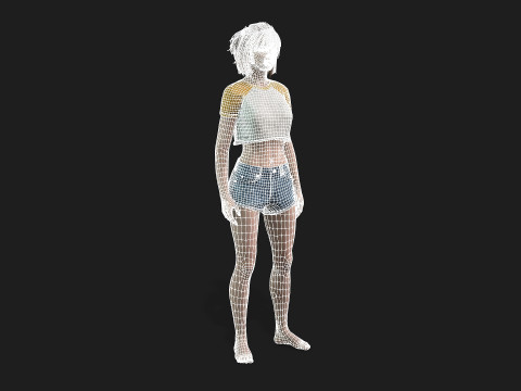 Modern Woman Character Fully Game Ready Modelo 3D