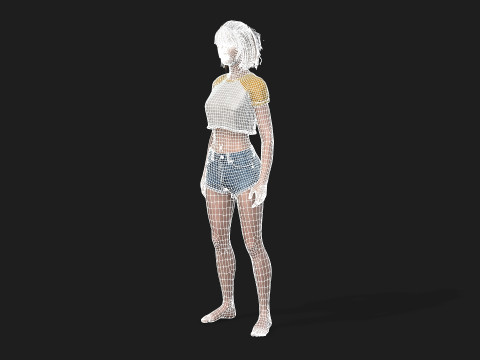 Modern Woman Character Fully Game Ready Modelo 3D