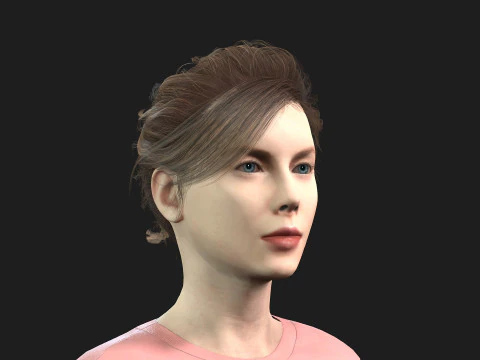 具有 2K 纹理和动画就绪索具的女性 3D 模型