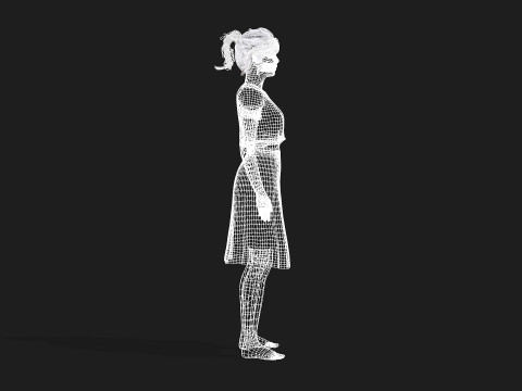 Woman with 2K Textures and Animation Ready Rigging Modelo 3D