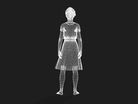 具有 2K 纹理和动画就绪索具的女性 3D 模型