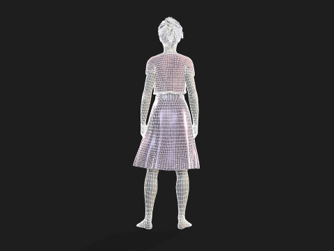 Woman with 2K Textures and Animation Ready Rigging Modelo 3D