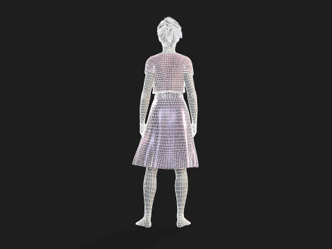 具有 2K 纹理和动画就绪索具的女性 3D 模型