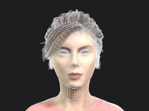 具有 2K 纹理和动画就绪索具的女性 3D 模型