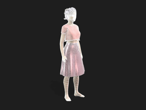 Woman with 2K Textures and Animation Ready Rigging Modelo 3D