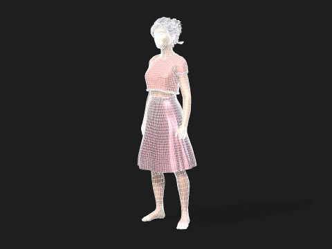 Woman with 2K Textures and Animation Ready Rigging Modelo 3D