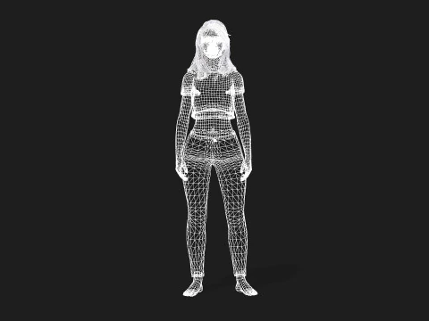 Game Ready Woman Rigged and Textured 3D Model