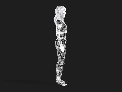 Game Ready Woman Rigged and Textured Model 3D