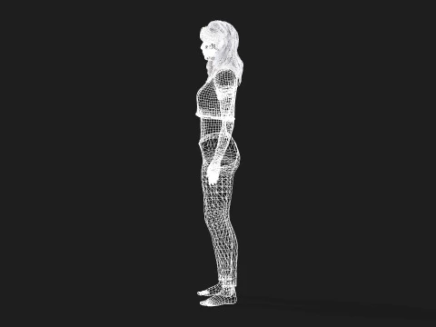 Game Ready Woman Rigged and Textured 3D Model