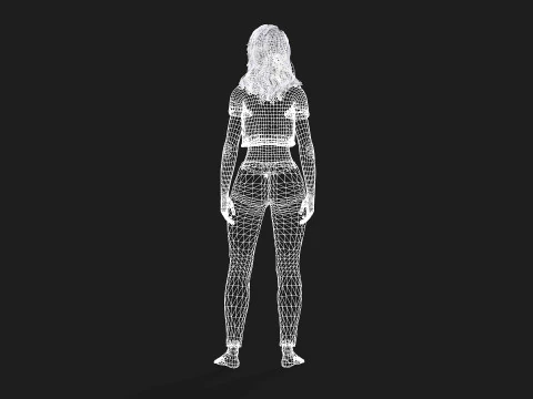 Game Ready Woman Rigged and Textured 3D Model