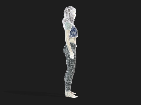 Game Ready Woman Rigged and Textured Model 3D