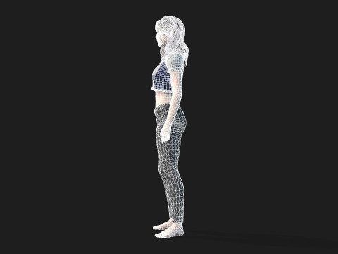 Game Ready Woman Rigged and Textured Model 3D