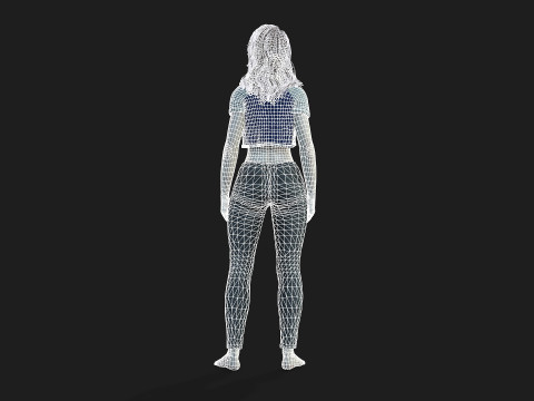Game Ready Woman Rigged and Textured Model 3D