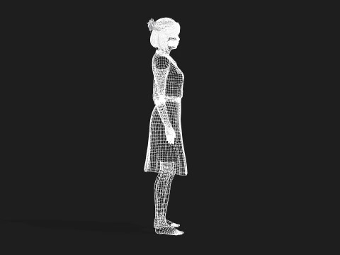 Fully Rigged and Textured 3D Female Character 3D Model