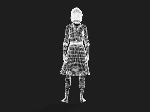 Fully Rigged and Textured 3D Female Character Model 3D