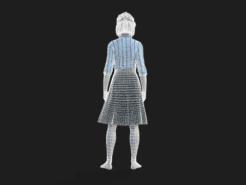 Fully Rigged and Textured 3D Female Character 3D Model